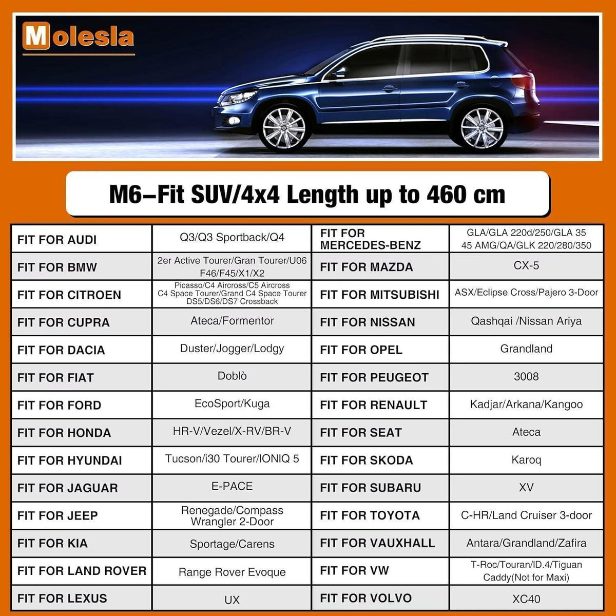 Wasserdichte SUV Autoabdeckung – Vollgarage, Wetterfest & Robust