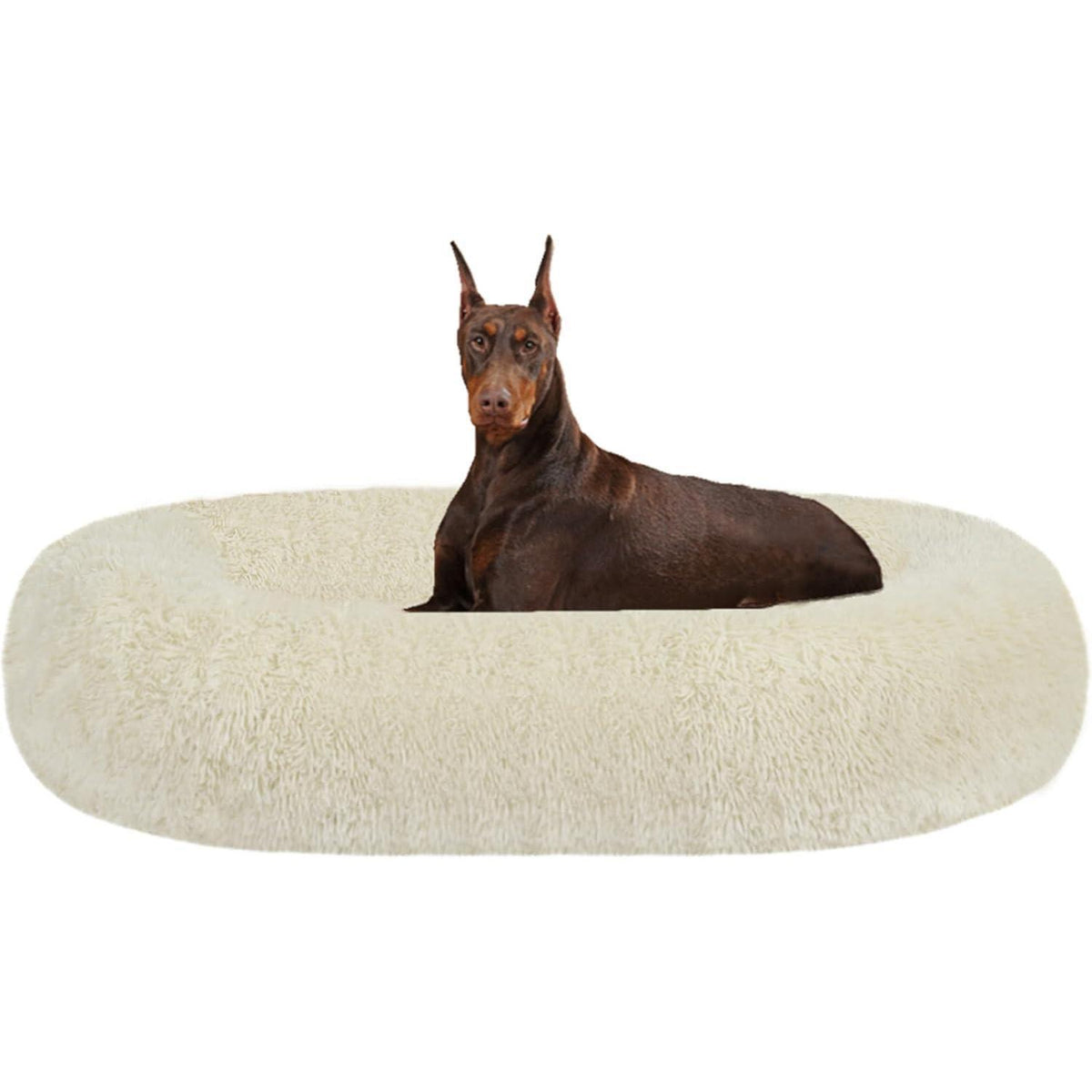 Orthopädisches Hundebett rund, 120 cm Ø, Beige