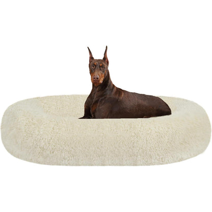 Orthopädisches Hundebett rund, 120 cm Ø, Beige
