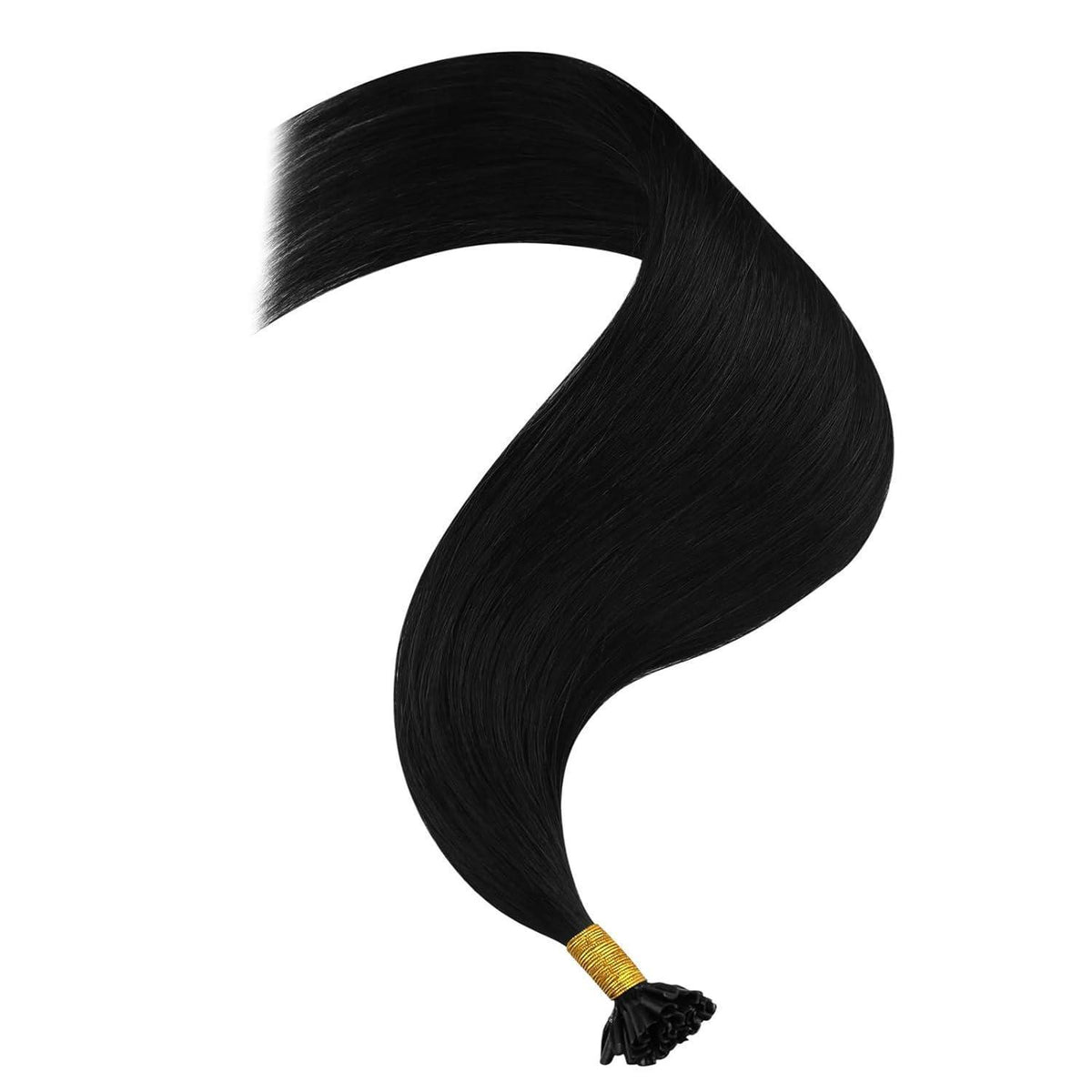 Echthaar Bonding Extensions Schwarz 60cm - 50g