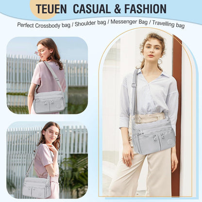 TEUEN Crossbody Bag Damen Große Kapazität Nylon
