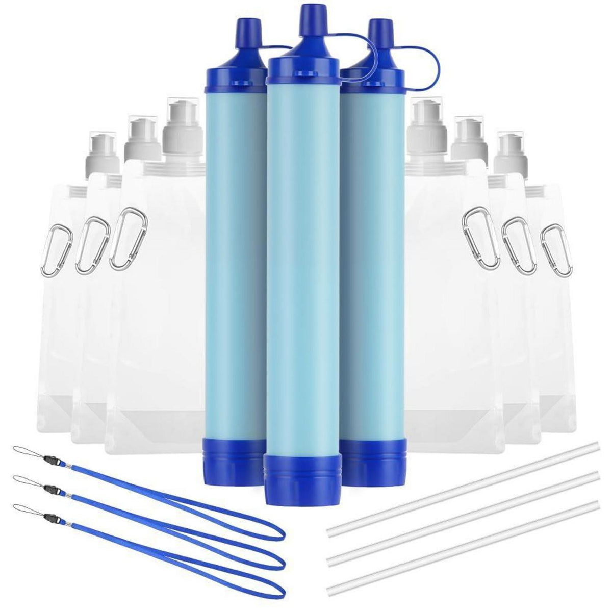 Personal Wasserfilter 3er Set für Outdoor & Notfälle