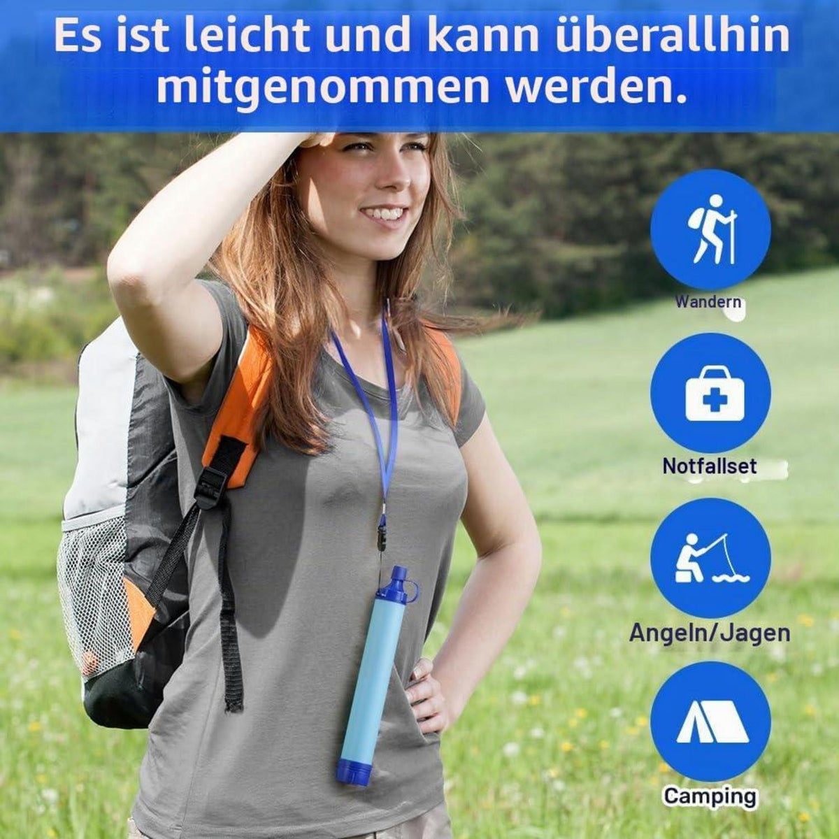 Personal Wasserfilter 3er Set für Outdoor & Notfälle