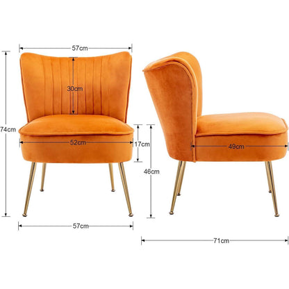 Samt Loungesessel Orange – Modern & Bequem