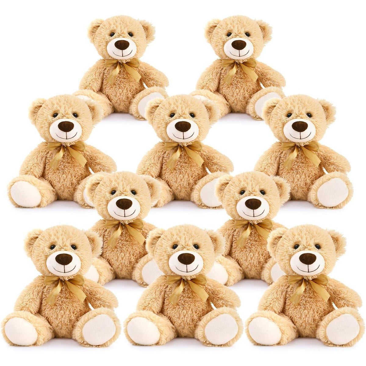 10 Mini Teddybären Set – Flauschige Stofftiere für Kinder