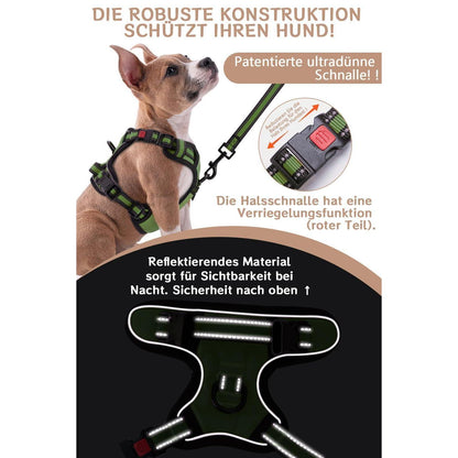 Hundegeschirr Anti-Zug Mesh Atmungsaktiv Armeegrün M