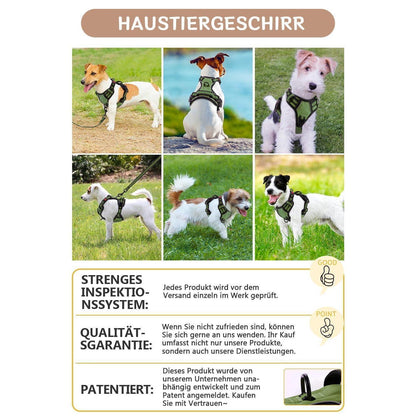 Hundegeschirr Anti-Zug Mesh Atmungsaktiv Armeegrün M