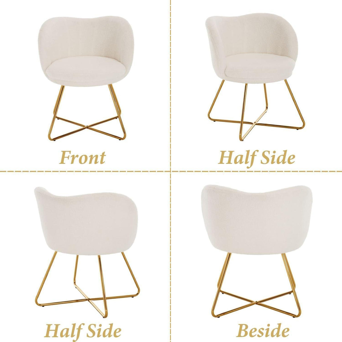 Weißer Kunstfell Sessel – Modern & Bequem für Wohnzimmer