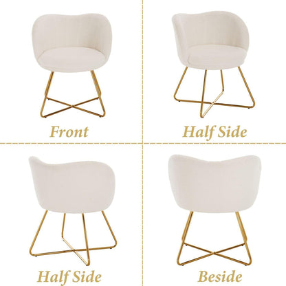 Weißer Kunstfell Sessel – Modern & Bequem für Wohnzimmer