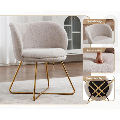 Chenille Loungesessel modern – Bequemer Akzentstuhl für Wohnzimmer
