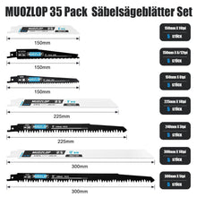 Säbelsägeblätter Set 35tlg. CRV & BIM für Holz & Metall