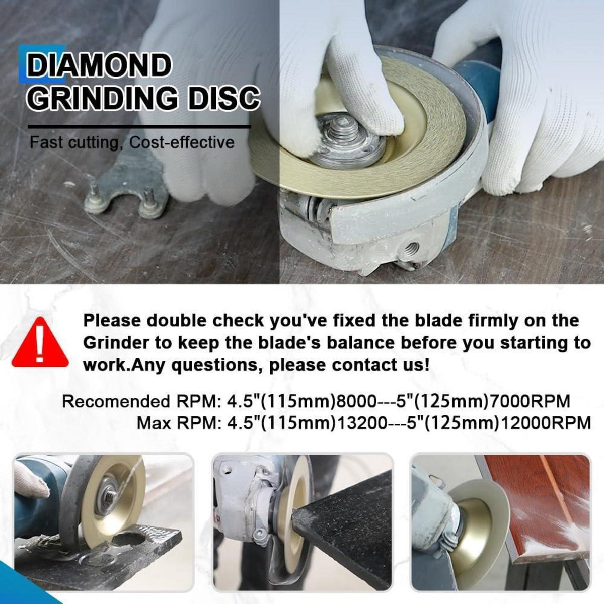 Diamant Schleifscheibe 115mm für Granit & Fliesen