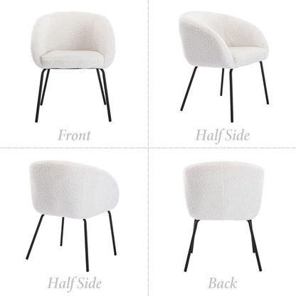 Weißer Kunstfell Sessel – Modern & Bequem Loungesessel