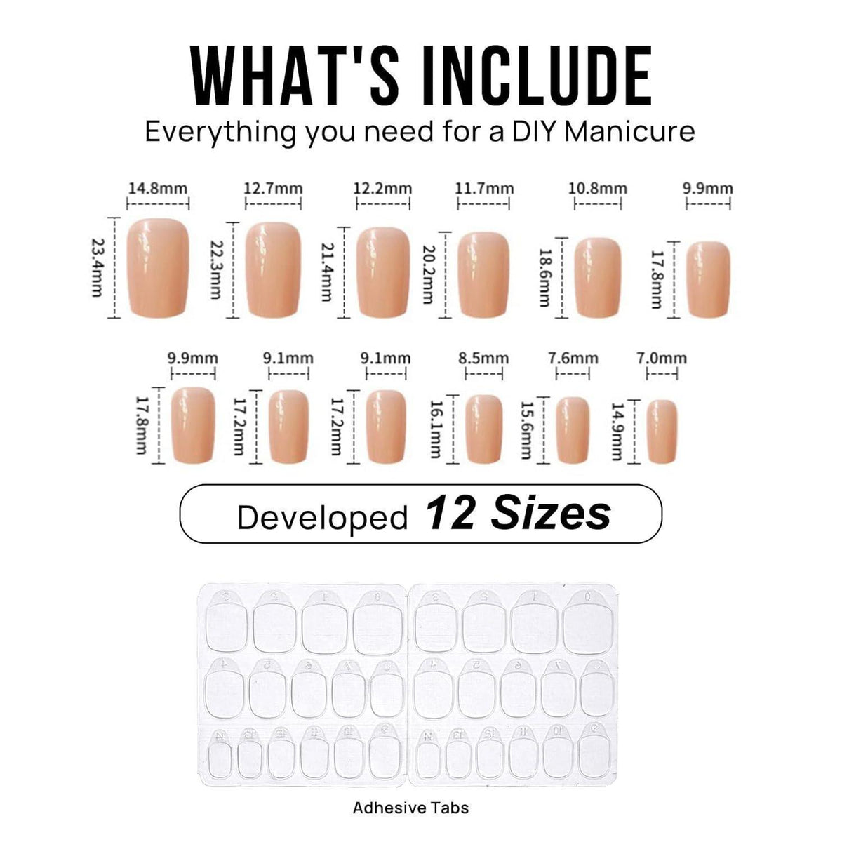 Press On Nails Kurz – 24 Stück, Design Kunstnägel Zum Aufkleben