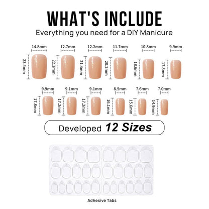 Press On Nails Kurz – 24 Stück, Design Kunstnägel Zum Aufkleben