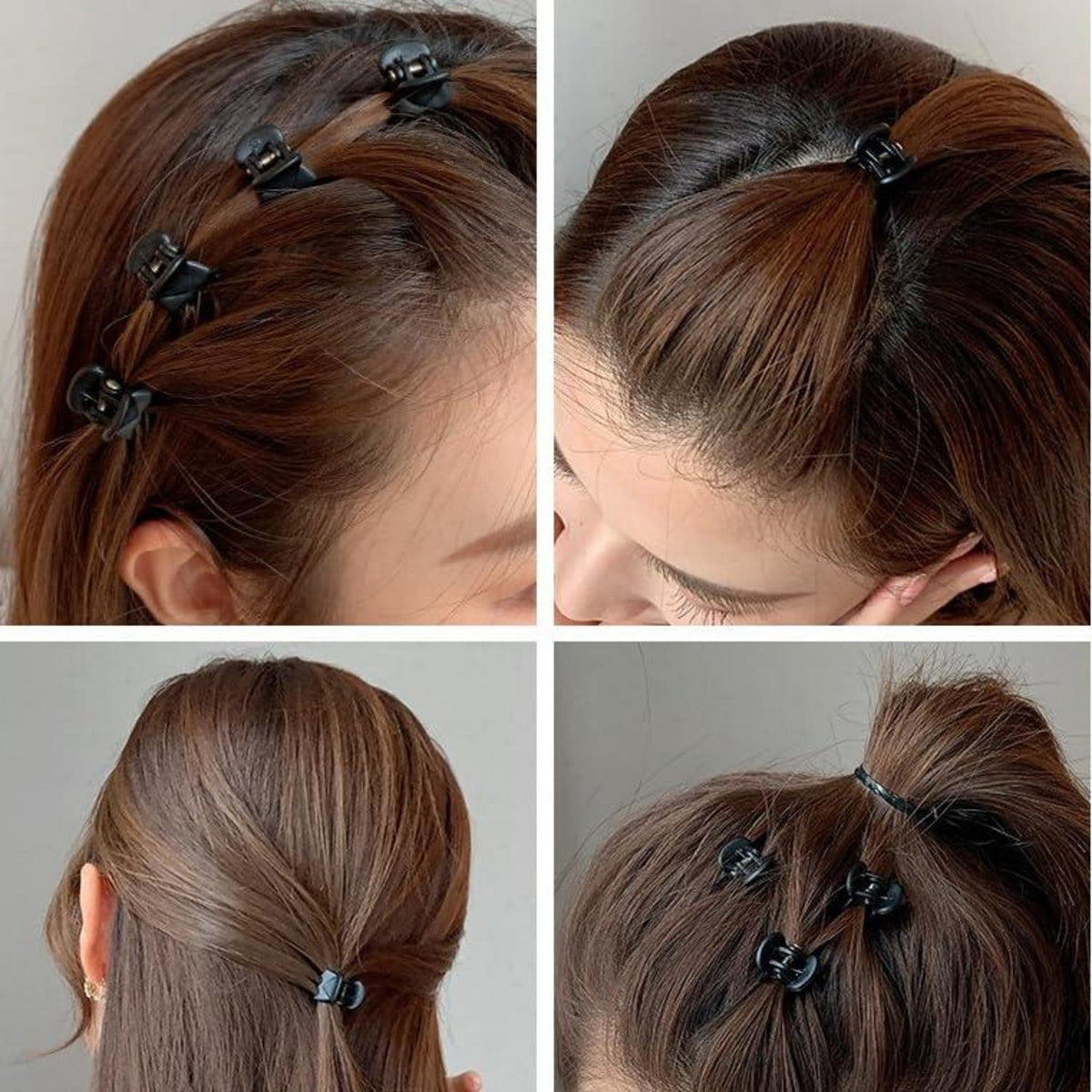 Haarklammern 12 Stück Mini Haarspangen Klaue Clips Kunststoff Haar Klemmen Haarklaue