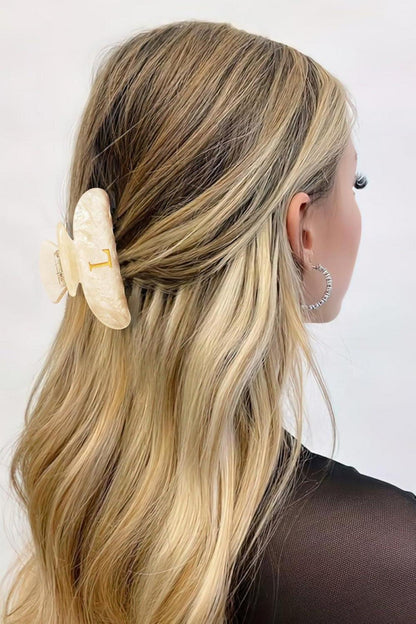 Goldene Initiale L Haarklammer Damen hypoallergen