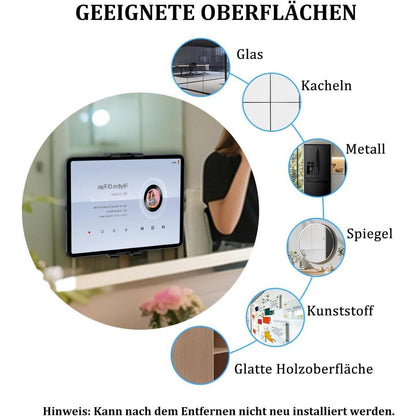 Tablet Wandhalterung Klebebasis 360° Drehbar Universal
