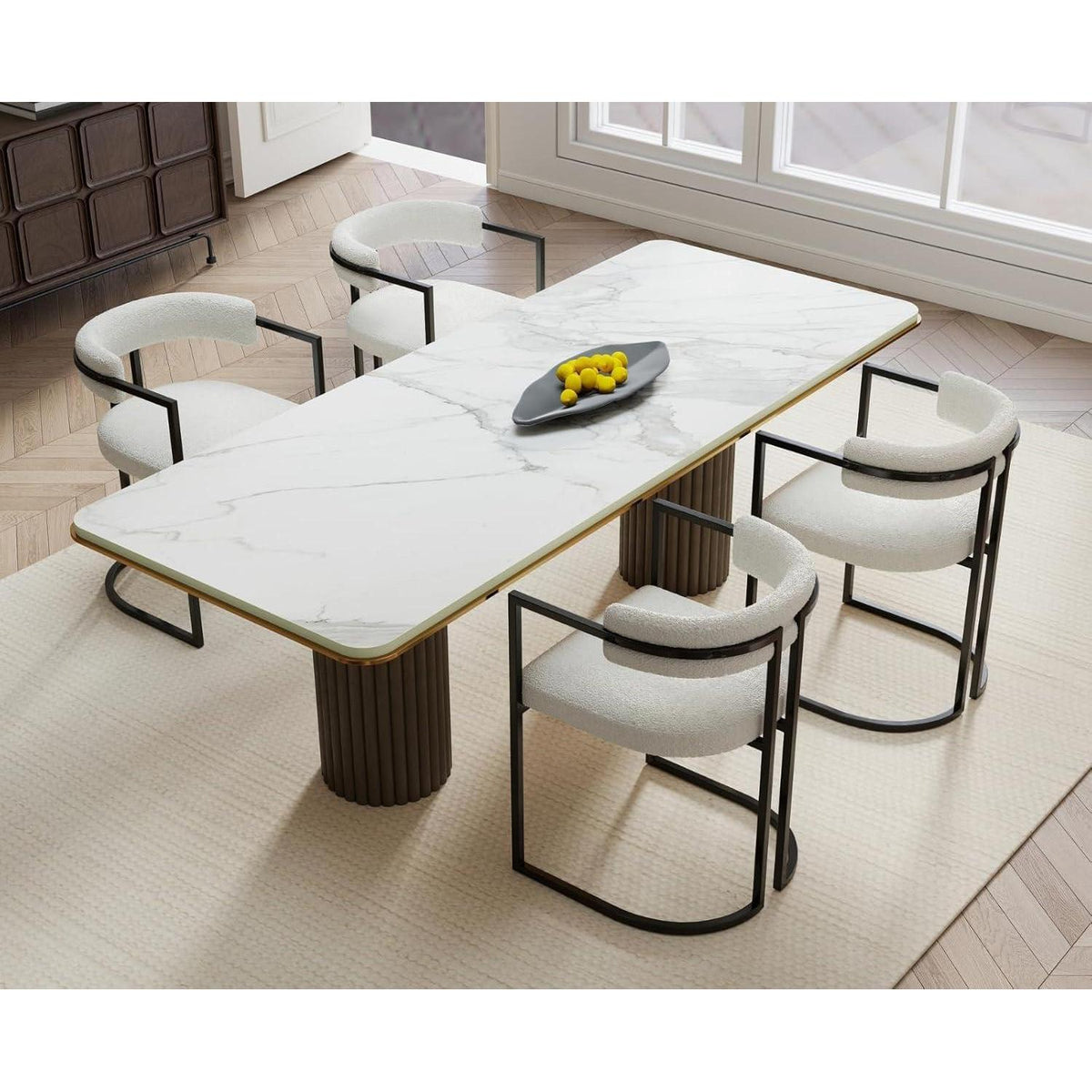 Esszimmerstühle 2er Set, Modern & Komfortabel, Weiß