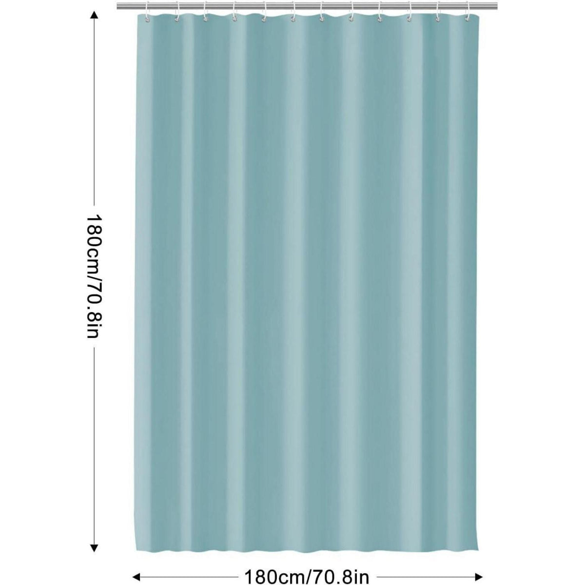 Duschvorhang Seeblau 180x180 cm Wasserdicht & Schimmelresistent