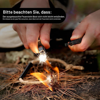 Feuerzeug Ersatzteile Set: 15 Feuersteine & Dochte