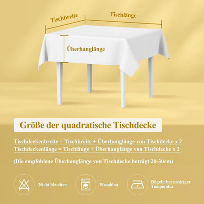 Gelbe Tischdecke Leinenoptik 130x160cm – Abwaschbar & Kratzfest