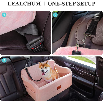 Hunde-Autositz Large Pink – Bequem & Sicher für Lange Fahrten