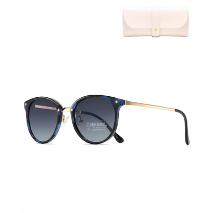 Polarisierte Sonnenbrille Damen Herren UV400 Retro-Chic Metallrahmen