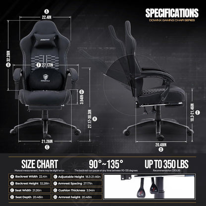 Dowinx Gaming Massaggio Stuhl High Back mit beheizter