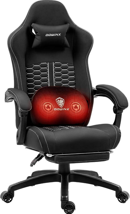Dowinx Gaming Stuhl mit beheizter Massage Lendenwirbelstütze und
