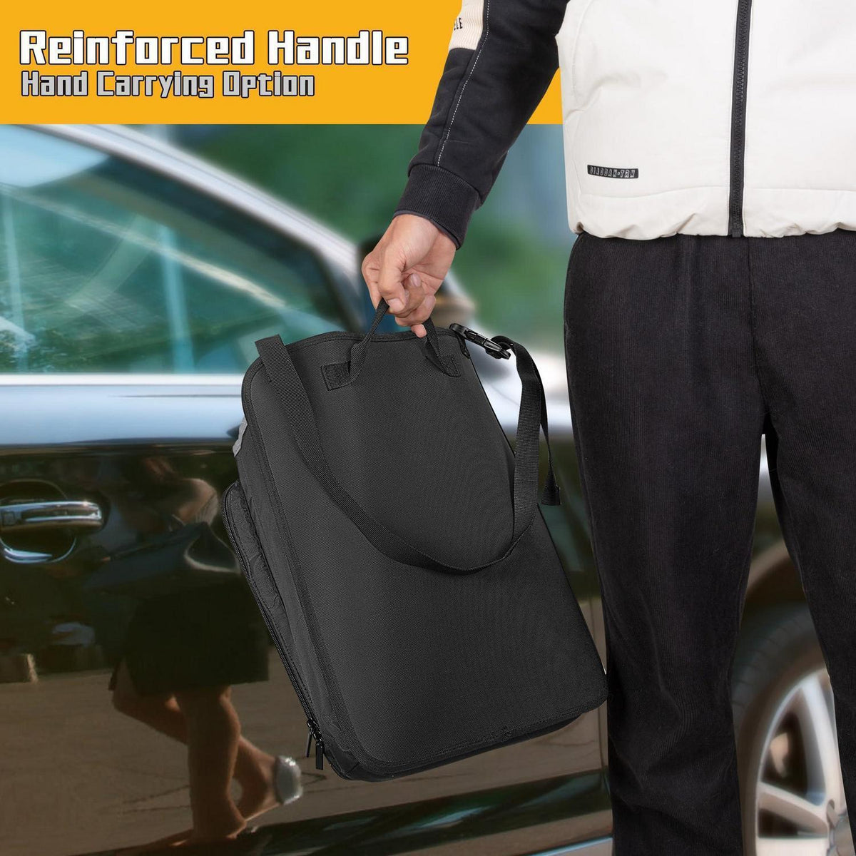 Autositz Organizer mit Laptopfach 15,6 Zoll Schwarz