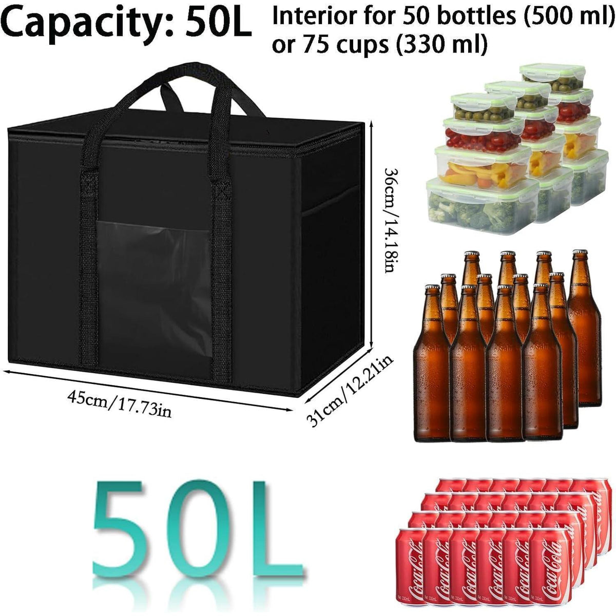 Faltbare Kühltasche 50L – Kühlbox für Picknick, Camping & Outdoor