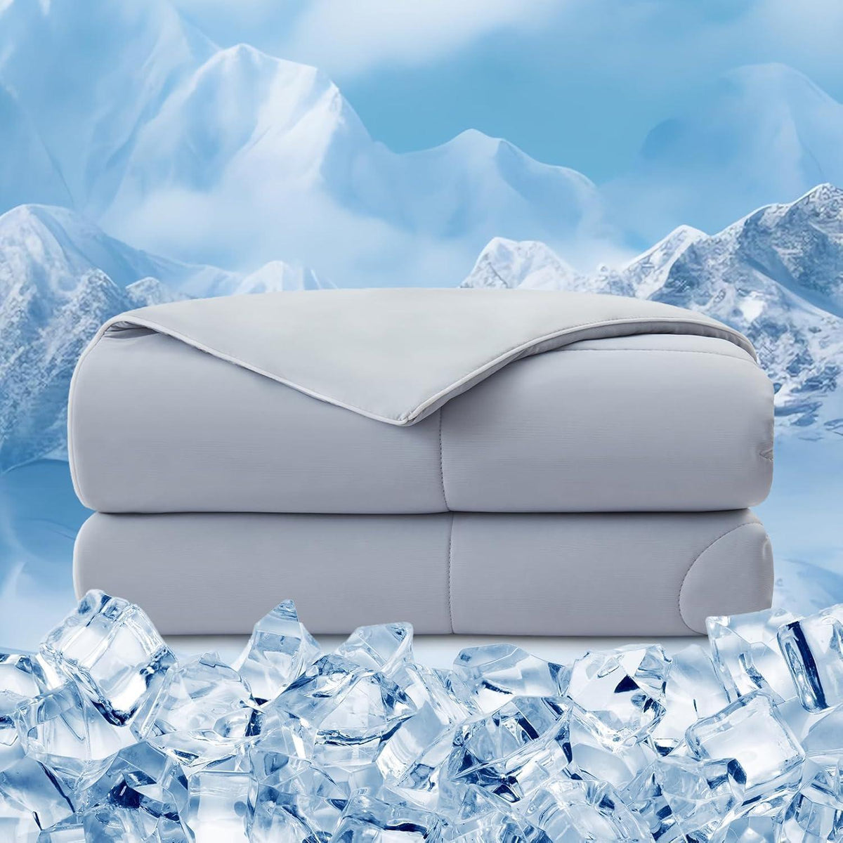 Kühldecke 200x210 cm Grau | Sommerdecke mit Arc-Chill-3.0-Technologie