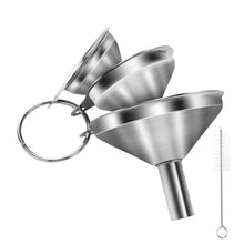 Edelstahl Trichter Set 3er – Mini, Stapelbar & Spülmaschinenfest