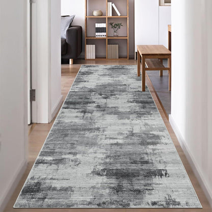 Rutschfester Läufer Flur 80x300cm Dunkelgrau – Waschbarer Teppichläufer