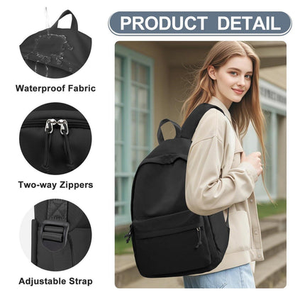 Schulrucksack Wasserdicht für Mädchen & Jungen – Schwarz
