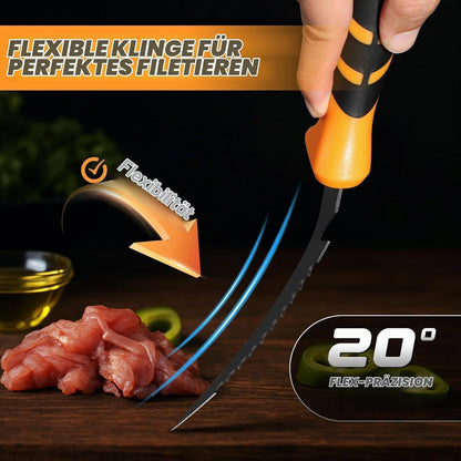 Fischfiletiermesser Set mit Flexibler Klinge & Ergonomischem Griff
