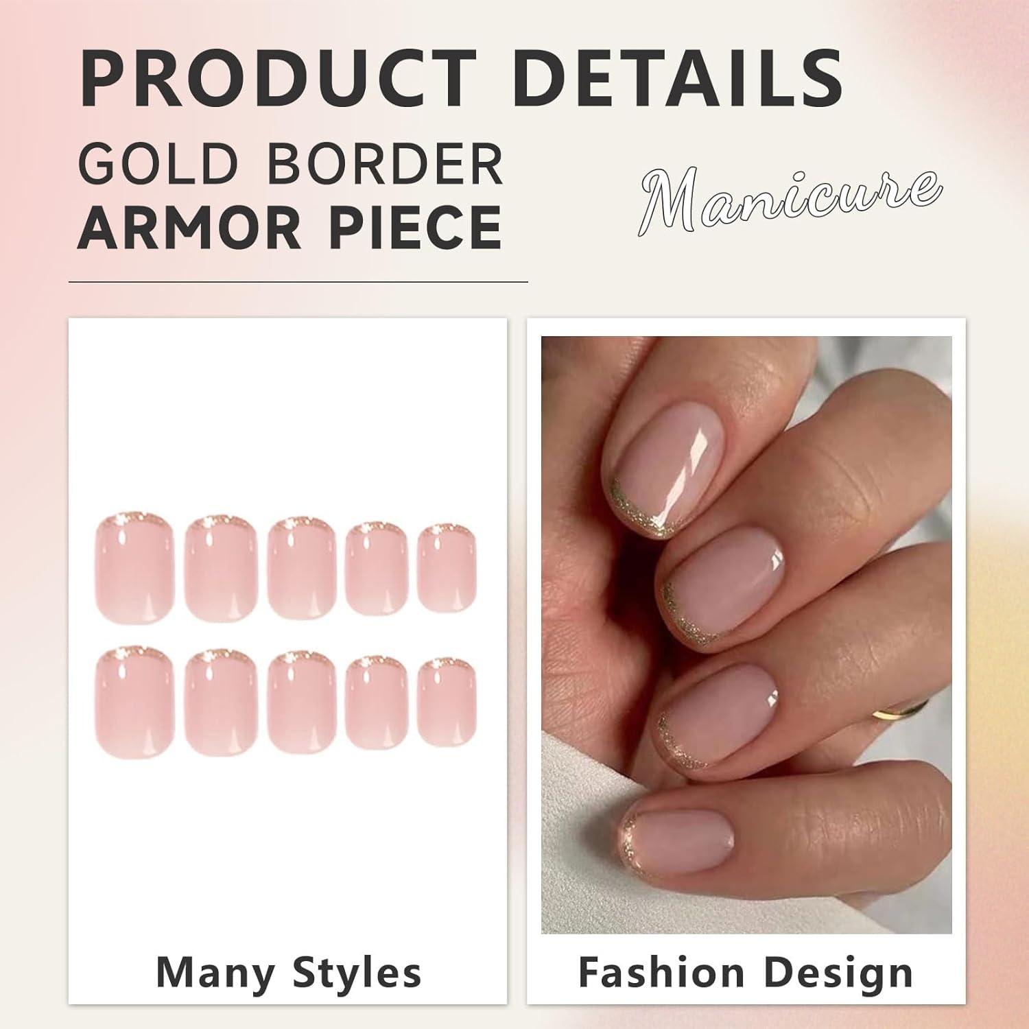 24er Set Weiße Künstliche Nägel mit Gel-Finish, Press On Nails