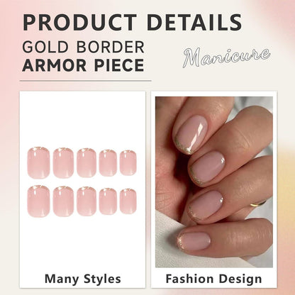 24er Set Weiße Künstliche Nägel mit Gel-Finish, Press On Nails