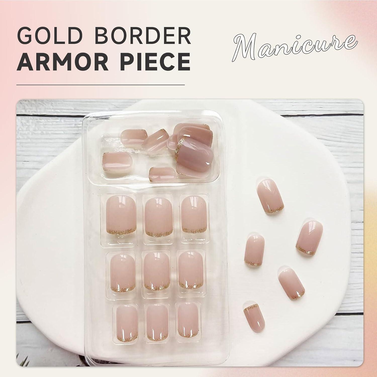 Press On Nails Set Weiss 24 Stück Künstliche Nägel Gel Finish Kurz
