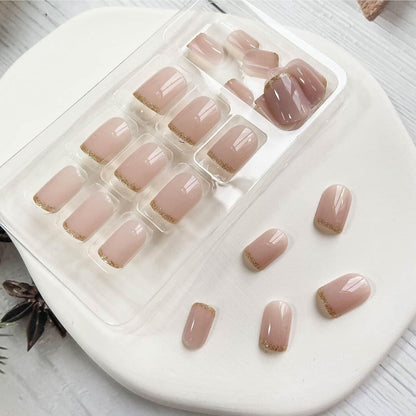 24 Stück Weiße Künstliche Nägel Mit Gel-Finish Zum Aufkleben