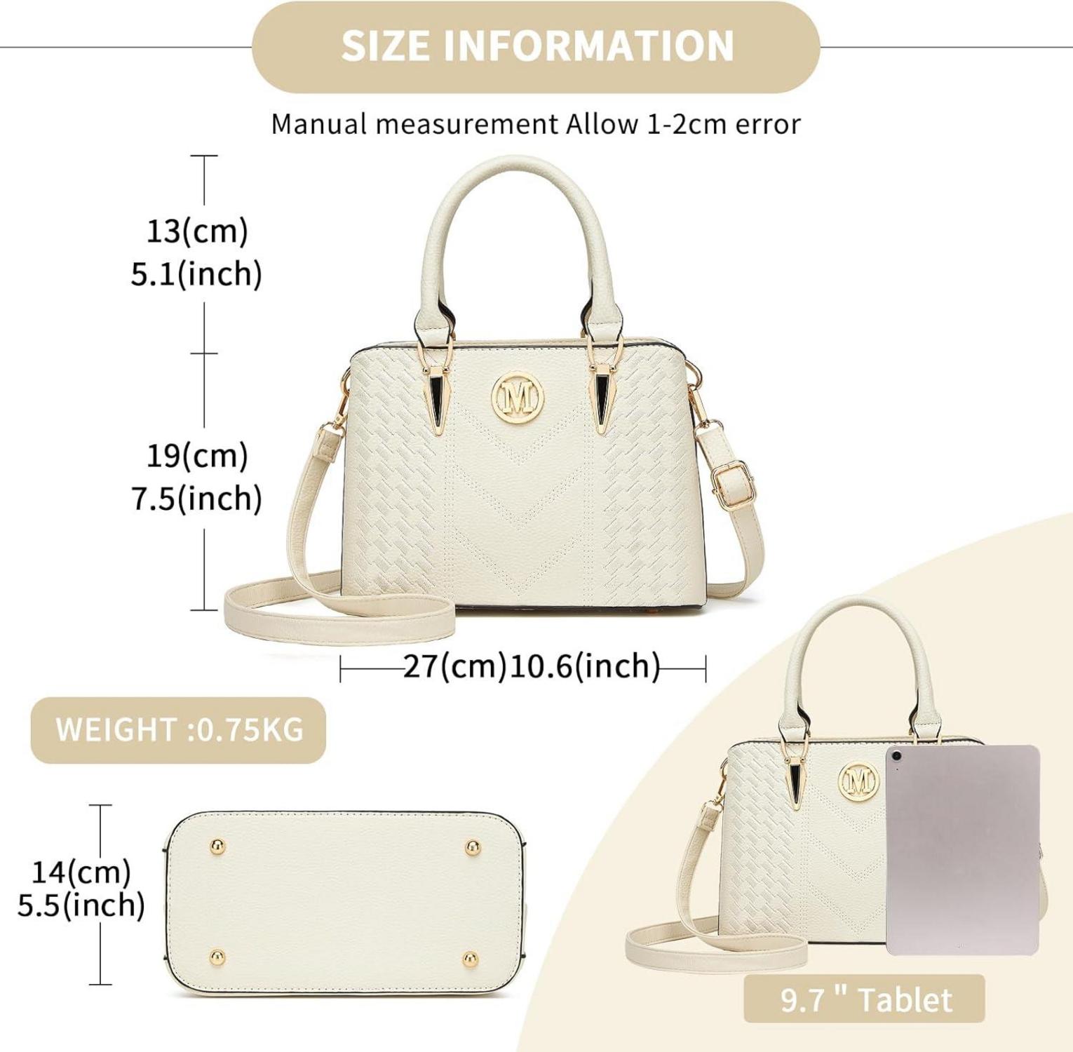 Elegante Damen Handtasche Henkeltasche Mittelgroß Lychee Muster