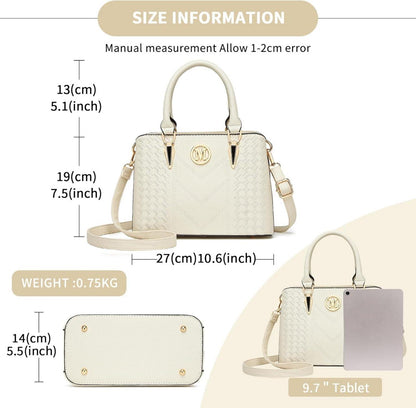 Elegante Damen Handtasche Henkeltasche Mittelgroß Lychee Muster