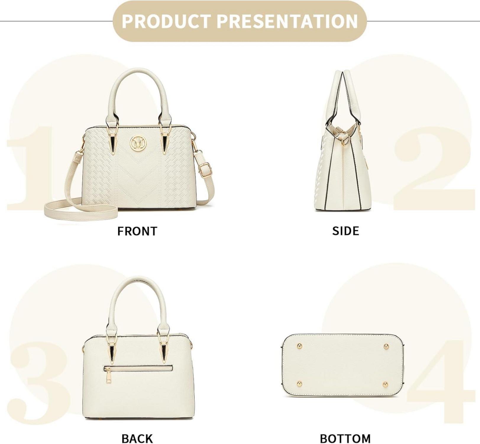 Damen Handtasche Mittelgroß Lychee Muster Schultertasche elegante Henkeltasche