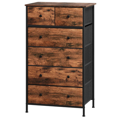 Kommode mit 6 Schubladen – Stoffkommode für Schlafzimmer & Wohnzimmer