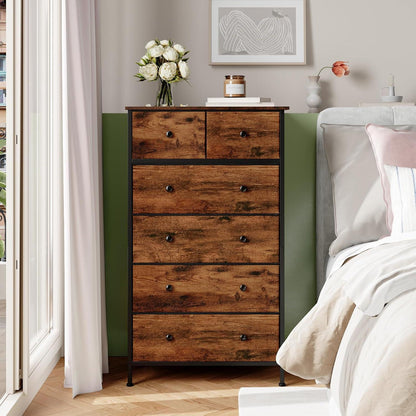 Kommode mit 6 Schubladen – Stoffkommode für Schlafzimmer & Wohnzimmer