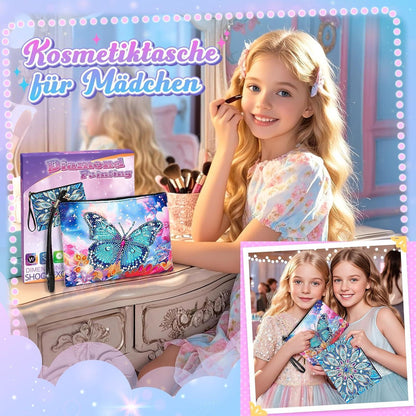 Diamond Painting Kosmetiktasche Set für Mädchen 6-12 Jahre