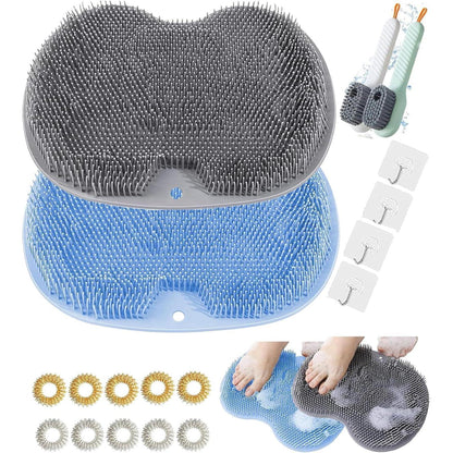 2er Set Fußmassagegerät mit Matte und Schuhbürsten