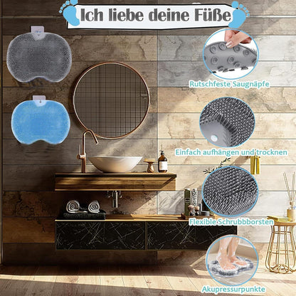 2er Set Fußmassagegerät mit Matte und Schuhbürsten