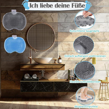 Fußmassagegerät Akupressurring Matte Schuhbürsten Fußpflege Set